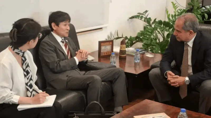 الصدي بحث مع السفير الياباني التعاون في قطاعي الطاقة والمياه