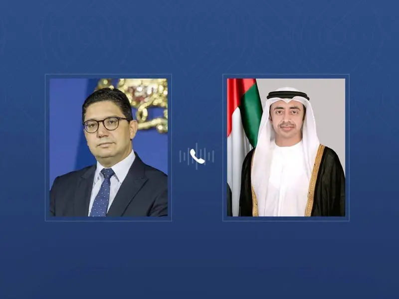 عبدالله بن زايد يبحث هاتفياً مع وزير خارجية المغرب التطورات الإقليمية
