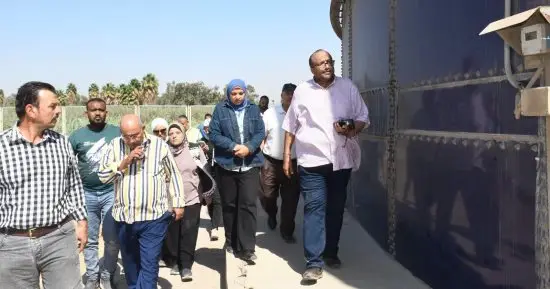رئيس مياه الجيزة يتابع كفاءة التشغيل بمحطة جزيرة الدهب