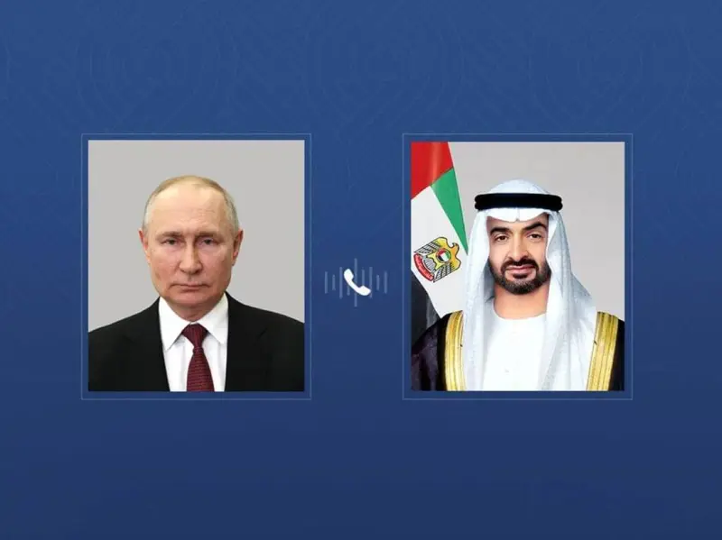 محمد بن زايد والرئيس الروسي يبحثان هاتفياً مختلف جوانب التعاون والعمل المشترك