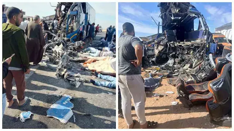 الدفع بـ 30 سيارة إسعاف لنقل ضحايا حادث طريق أسيوط الغربي