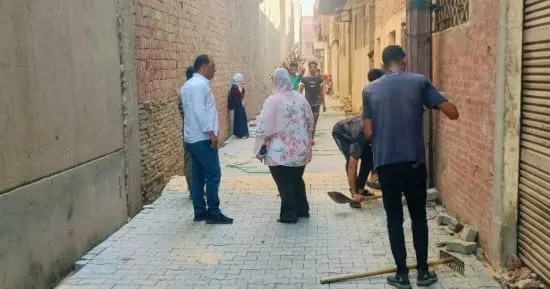 رصف 129 شارعًا بكرداسة بالإنترلوك لتحسين البنية التحتية وتيسير حركة المواطنين