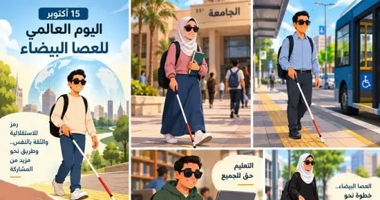 وزيرة التضامن: توزيع 300 عصا بيضاء على الطلاب ذوي الإعاقة البصرية بالجامعات