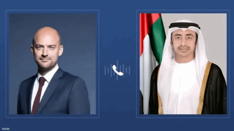عبدالله بن زايد ووزير خارجية فرنسا يبحثان التطورات الإقليمية