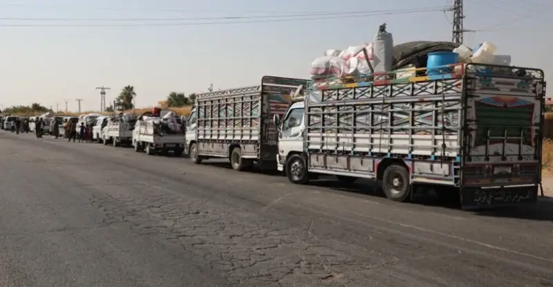 شفق نيوز..انطلاق القافلة الخامسة لعودة 385 عائلة نازحة من الحسكة إلى رأس العين