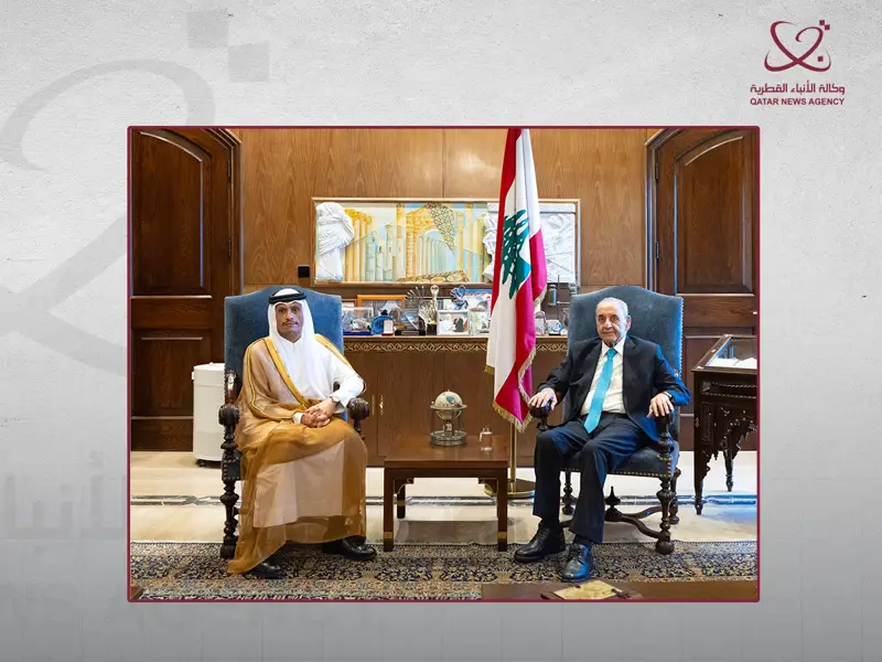 رئيس مجلس الوزراء وزير الخارجية يجتمع مع رئيس مجلس النواب اللبناني