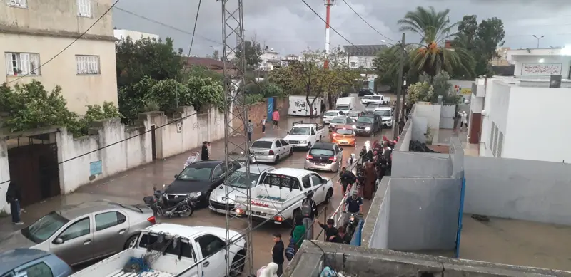 طبربة/منوبة.. أمطار غزيرة ونزول للبرد عطل الحركة