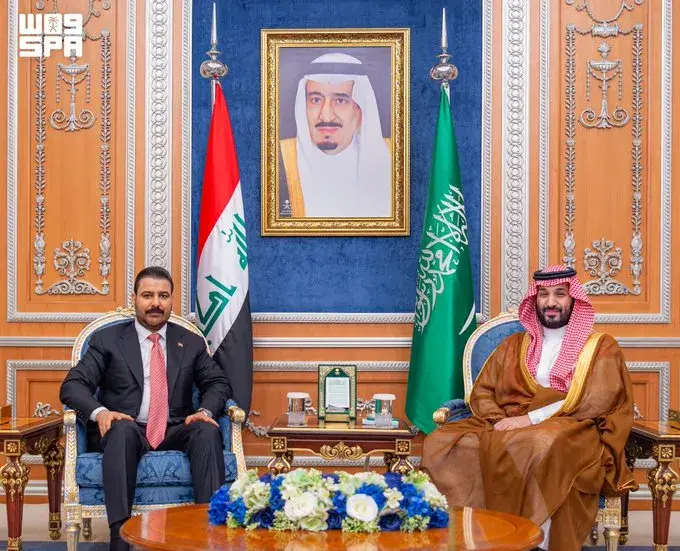 ولي العهد السعودي يستقبل رئيس الوزراء العراقي في الرياض