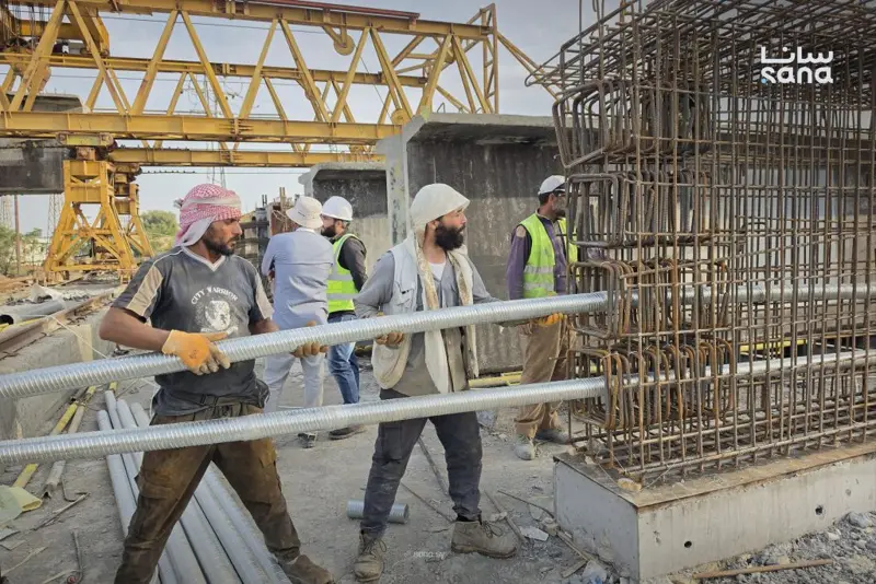 السورية للبناء والتشييد: 44% نسبة إنجاز مشروع جسر السياسية بدير ‏الزور‏