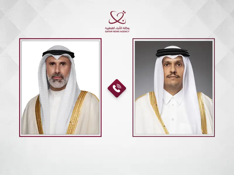 اتصال هاتفي بين رئيس مجلس الوزراء وزير الخارجية ووزير الخارجية الكويتي