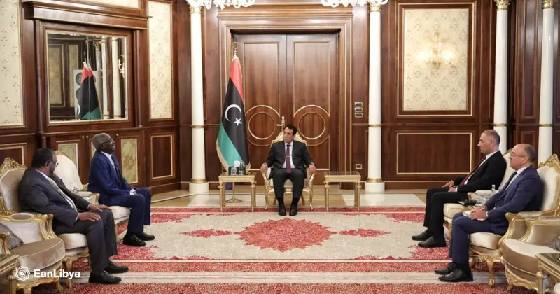 المنفي يجدد دعم ليبيا لـ«وحدة السودان» وسيادته