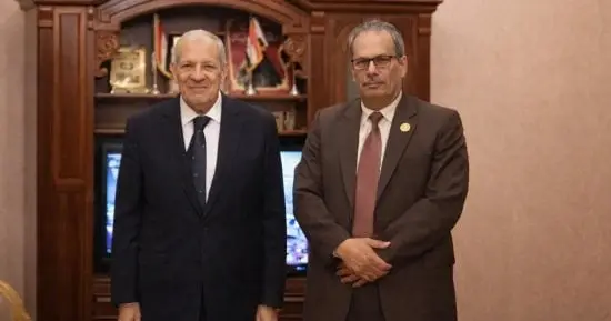 رئيس محكمة استئناف القاهرة يستقبل إبراهيم محلب للتهنئة بتوليه رئاسة المحكمة