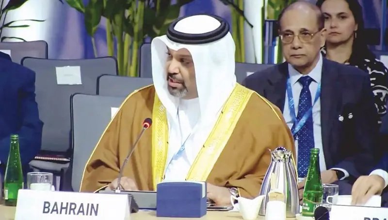 خلال إلقائه بيانا باسم دول المجموعة العربية والمالديف أمام لجنة التنمية للبنك الدوليوزير المالية: النزاعات والتوترات الجيوسياسية تؤدي إلى اضطراب طرق التجارة العالمية