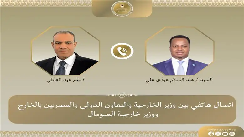 وزير الخارجية ونظيره الصومالي يبحثان سبل تعزيز العلاقات الثنائية والتطورات الإقليمية