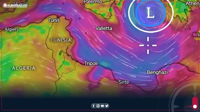 الأرصاد: منخفض متوسطي يجدد الأمطار على الشمال ورياح صحراوية تنشط جنوبًا - اخبار ليبيا