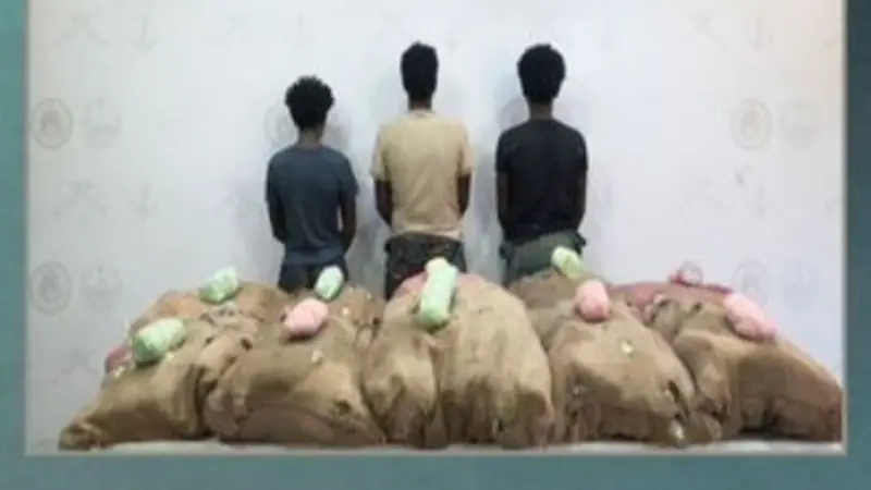 القبض على 6 مخالفين إثيوبيين لتهريبهم الحشيش والقات بجازان ونجران
