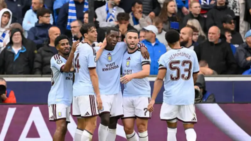 أستون فيلا يحقق فوزه الثالث في دوري أبطال أوروبا