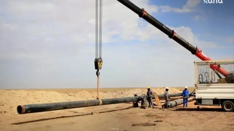 سوريا.. اندلاع النيران في خط غاز الجبسة بعد تفجيره جنوب الحسكة