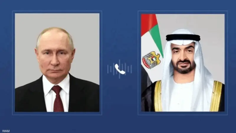 محمد بن زايد تلقى اتصالا هاتفيا من بوتين
