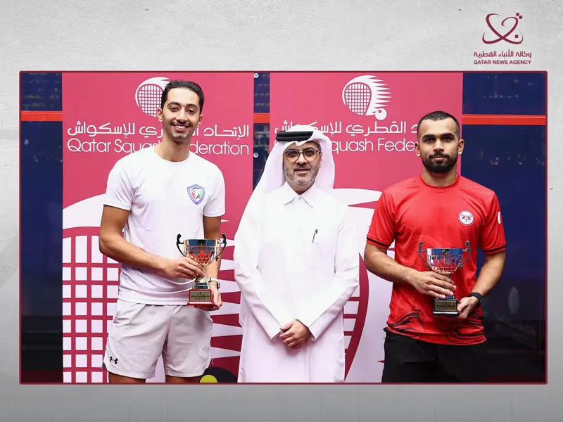 الكويتي سيف وائل يحرز لقب بطولة الاتحاد القطري الرابعة للإسكواش