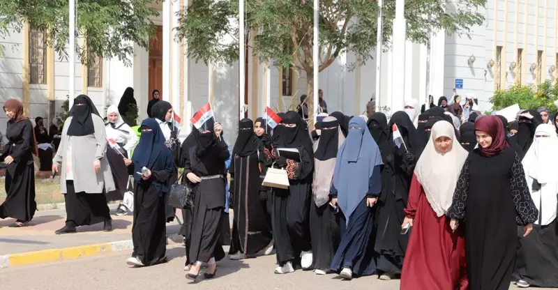 شفق نيوز..جامعة الأنبار تنظم وقفة احتجاجية رفضاً لقرار حظر الحجاب في المؤسسات التعليمية بأذربيجان