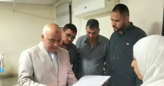 مدير صحة الجيزة يفاجئ مستشفى مبارك المركزى بجولة تفقدية