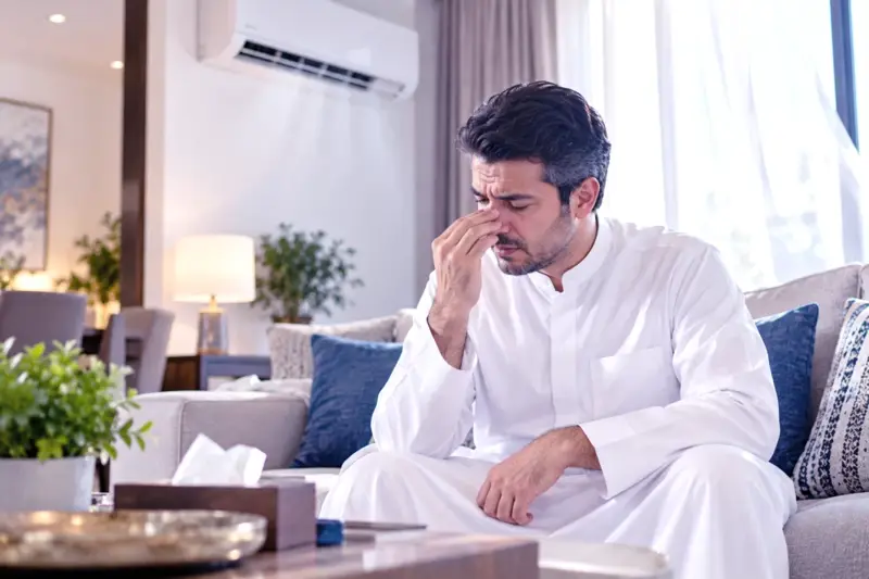 هواء التكييف يختبر صحة الأنف