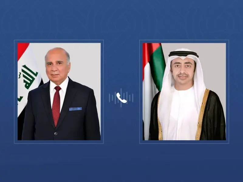 عبدالله بن زايد ونائب رئيس الوزراء وزير الخارجية العراقي يبحثان هاتفياً التطورات الإقليمية