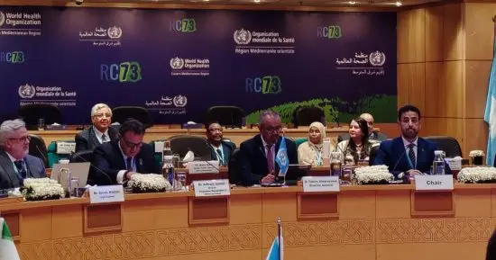 مستشار الرئيس ومدير منظمة الصحة العالمية يشهدان افتتاح الدورة الـ73 لشرق المتوسط