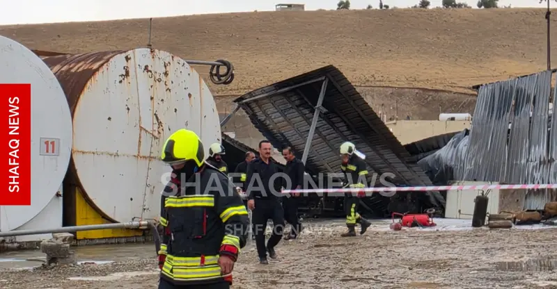 شفق نيوز..السليمانية.. حريق يلتهم مستودعاً للبنزين والدفاع المدني يكشف أسبابه (صور)