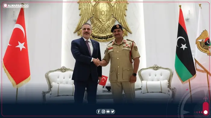 خلال إتصال مع الفريق صدام حفتر فيدان يعبّر عن تقديره لإقرار البرلمان للاتفاقية البحرية - اخبار ليبيا