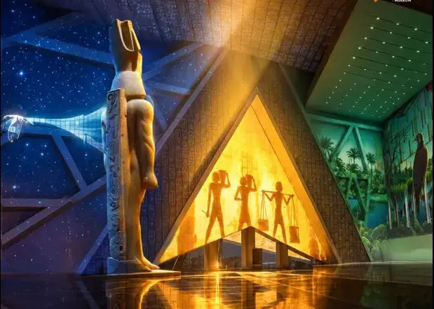 «الشمس الأبدية» تغمر المتحف المصري الكبير في ذكرى افتتاحه