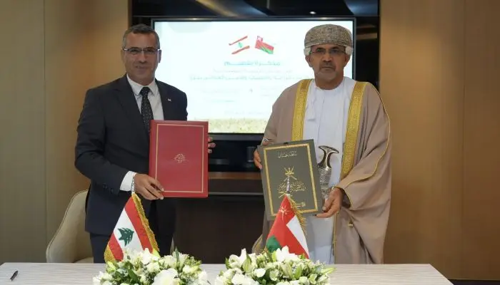 عُمان ولبنان توقّعان مذكرة تفاهم لتعزيز التعاون الزراعي والسمكي والأمن الغذائي