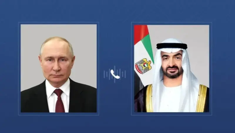 اتصال بين رئيسي الإمارات وروسيا: لترسيخ أسباب الأمن والاستقرار لما فيه مصلحة المنطقة