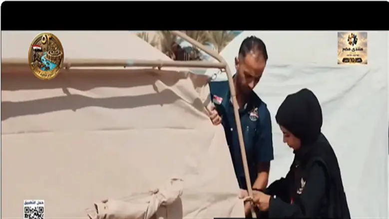 اللجنة المصرية تواصل دعم قطاع غزة بالخيام قبل الشتاء «فيديو»
