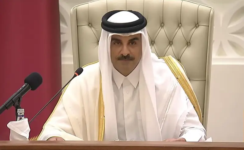 أمير قطر: إغلاق هرمز يربك صادرات الطاقة وما يجري بغزة إبادة جماعية