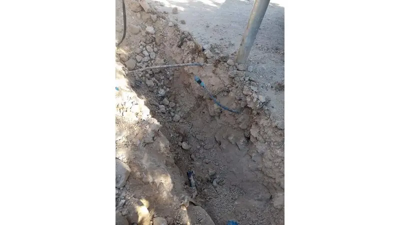 ضبط اعتداءات على خطوط المياه الرئيسية والفرعية في الرصيفة