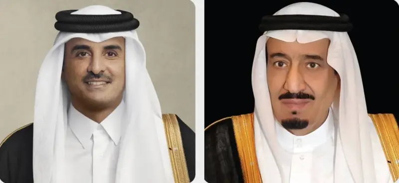 خادم الحرمين الشريفين يتلقى رسالة من أمير قطر