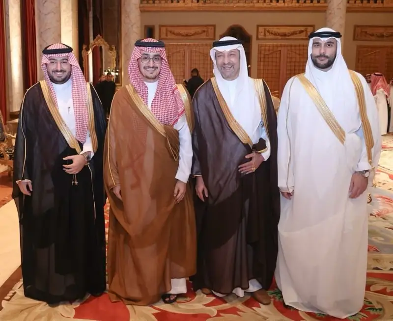 فيصل بن محمد وأمراء يشرفون زواج البياري والقاضي