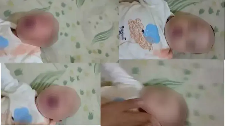 الأمن يفحص فيديو صفع رضيع بشكل مأساوي.. ومزاعم بتورط والدته نكاية في طليقها