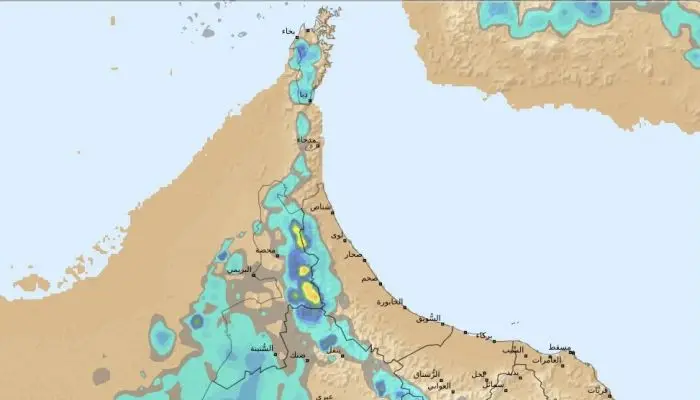 الأرصاد العمانية : أمطار رعدية مرتقبة مصحوبة برياح نشطة على جبال الحجر والظاهرة