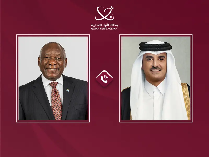 سمو الأمير يتلقى اتصالا هاتفيا من رئيس جنوب إفريقيا