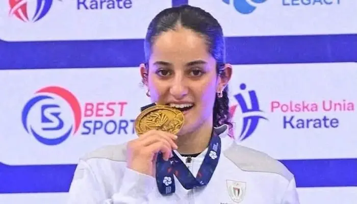 الفلسطينية مريم بشارات تحرز ذهبية بطولة العالم بالكراتية - اخبار ليبيا