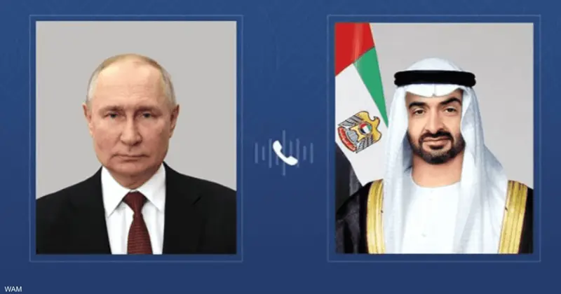 محمد بن زايد يتلقى اتصالا هاتفيا من بوتين