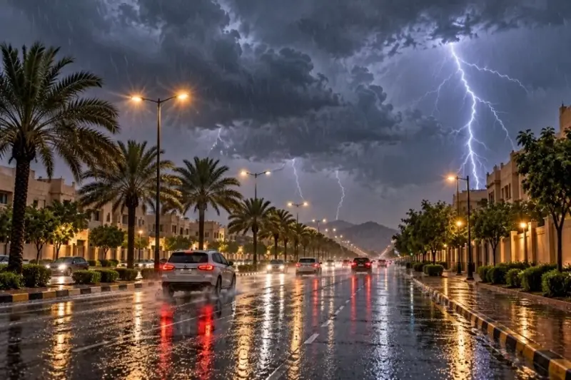 «الأرصاد»: رياح شديدة وصواعق رعدية على حائل